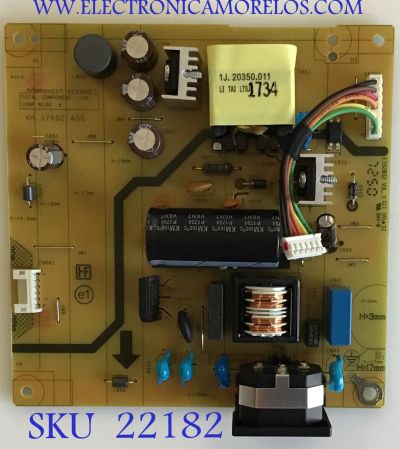 FUENTE DE PODER PARA MONITOR DELL / 5E37T02003 / 4H.37R02.A00 / 01100 / PANEL MV238FHM-N30 REV A00 / MODELO P2417HB
