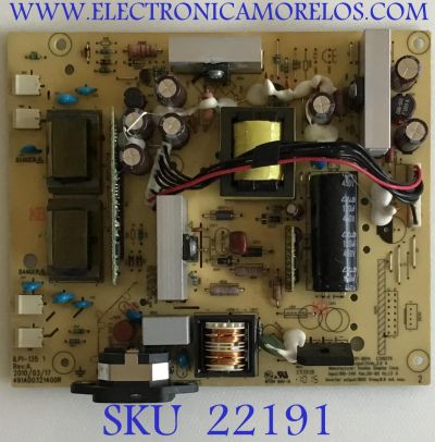 FUENTE DE PODER PARA MONITOR HP / 794341400A00R / 491A00321400R / ILIP-135 1 / PANEL LM230WF1 (TL)(F1) / MODELO 2310M - Imagen 1
