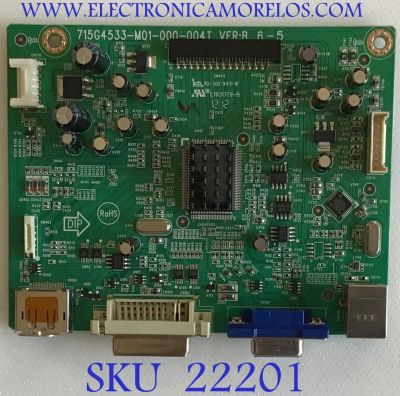 MAIN PARA MONITOR HP / GHBCBHP005 / 715G4533-M01-000-004I VER:B  / 2063756M1899 / PANEL M215H3-LA1 REV.C1 / MODELO LA2206X