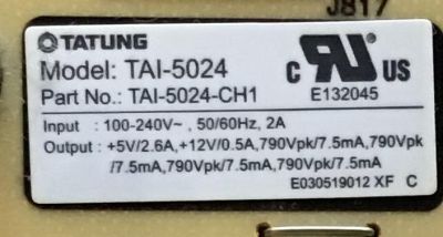 FUENTE DE PODER PARA MONITOR HP / TAI-5024-CH1 / PWB-1277-01 / TAI-5024XXXX / PANEL LM215WF1 (TL)(B1) / MODELO 2159M - Imagen 2