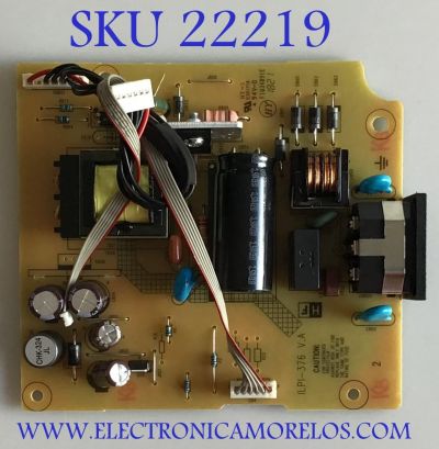 FUENTE DE PODER PARA MONITOR HP / 790NR1400600H01 / 491A01281400H06 / ILPI-376 V.A / PANEL M215HCA-L3B REV.C1 / MODELO E223