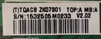 MAIN AOC / TQACBZKD7301 / 715G3759-M0F-000-005K / (T)TQACBZK07301 / PANEL TPM215HW01-H1L01 REV:C1D / MODELO LE22H067 - Imagen 2