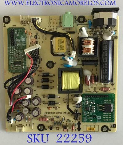 FUENTE DE PODER PARA MONITOR VIEWSONIC / 795361400600R / 491A01021400R / ILPO-031 REV:A / PANEL M236HGE-L20 / MODELO  VX2450WM-LED