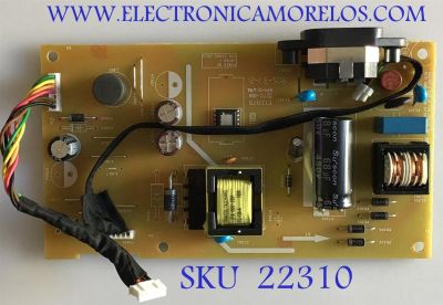 FUENTE DE PODER PARA MONITOR HP / 18N52-1 / 748.05602.0011 / PANEL W238HBAP1 / MODELO P244