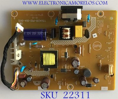 FUENTE DE PODER PARA MONITOR DELL / B9281MQWR / 715G4210-P02-004-0H1S / (T)B9281MQWR / PANEL M190CGE-L20 REV.C1 / MODELO E1913C
