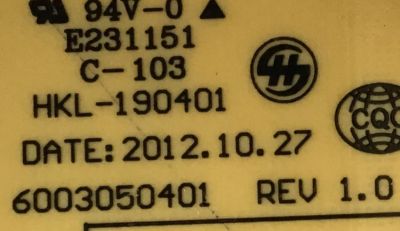 FUENTE DE PODER PROSCAN / HKL-190401 / 6003050401 / 40104591 / PANEL HK185WLEDM-DH99H / MODELO PLEDV1945A-D - Imagen 3