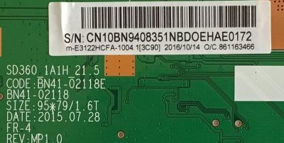 MAIN PARA MONITOR SAMSUNG / BN94-08351N / BN41-02118E / BN9408351N / PANEL HT215F01-100 B4 / MODELO LS22E310 BP01 - Imagen 2