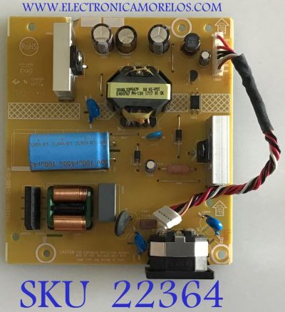 FUENTE DE PODER PARA MONITOR LENOVO / GC431GQCR / 715G8581-P02-000-001R / (Q)GC431GQCR / PANEL LTM240CL08 / MODELO A16240WT0