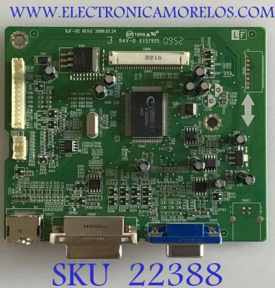 MAIN PARA MONITOR ACER / 792381300704R / 492091300100R / ILIF-112 REV:E / PANEL M240HW01 V.2 / MODELO H243H