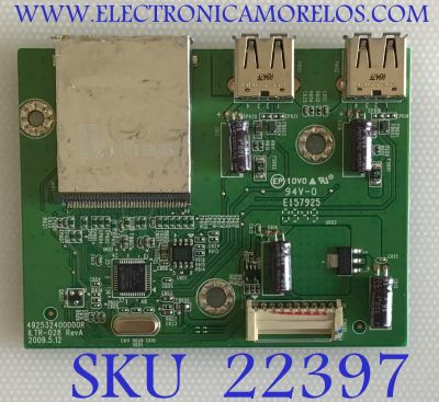 MODULO USB PARA MONITOR DELL / 782842400000R / 492532400000R / ILTR-028 REVA / PANEL LM240WU4 (SL)(B1) / MODELO U2410F