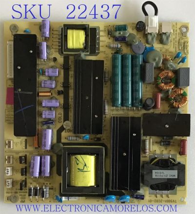 FUENTE DE PODER PARA TV HAIER / 510-130107154 / TV5001-ZC02-01 / KB-5150 / PANEL V00HJ1-P01 REV.C1 / MODELO LE50F2280