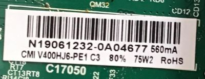 MAIN FUENTE ((COMBO)) PARA TV RCA / 260104014010 / TP.MS3553.PB801 / N19061232 / 4100034610 / PANEL HK395WLEDM-CHB8H / V400HJ6-PE1 / MODELO TR4038-G - Imagen 2