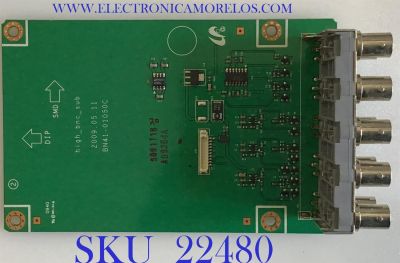 INPUT BOARD PARA MONITOR SAMSUNG / BN96-09264A / BN41-01050C / 09264A / SUSTITUTAS BN94-02507G / PANEL LTI400HA04 / MODELOS LH40MGQLBS/ZA SP01 / LH40MGPLBF/ZA SP01 / LH40MGQLBF/ZA 400FP-2 / LH40MGQLBF/ZA 400FP-2 / MAS MODELOS EN DESCRIPCION