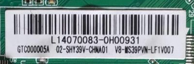 MAIN FUENTE ((COMBO)) PARA TV TCL / L14070083 / TP.MS3393T.PB710 / V8-MS39PVN-LF1V007 / PANEL LVW320CS0T E166 V1 / MODELO 32B2800 - Imagen 2