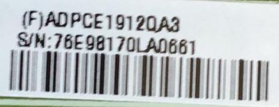 FUENTE DE PODER PARA MONITOR DELL / ADPCE1912QA3 / 715G6875-P01-001-0H1S/ (F)ADPCE1912QA3 / PANEL LM250WQ1 (SS)(A1) / MODELO U2515H - Imagen 2
