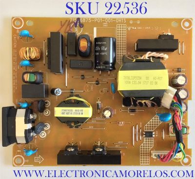 FUENTE DE PODER PARA MONITOR DELL / ADPCE1912QA3 / 715G6875-P01-001-0H1S/ (F)ADPCE1912QA3 / PANEL LM250WQ1 (SS)(A1) / MODELO U2515H