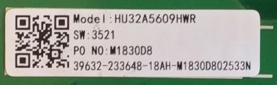 MAIN FUENTE (COMBO) PARA TV SHARP·ROKU TV / NUMERO DE PARTE 233648 / RSAG7.820.8402/ROH / HU32A5609HWR / 32A5609HWR / PANEL JHD315S1H82-TXB1\S0\FM\ROH / MODELO LC-32LB601U - Imagen 2