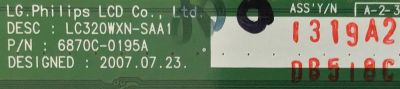 T-CON PARA TV LG / 6871L-1319A / 6870C-0195A / 1319A / SUSTITUTAS 6871L-1448A / PANEL LC320WXN (SA)(A1) / MODELOS 32LG40-UA.AUSQLJM / 32LG10 / 32PFL5403D/27 / 32PFL3403D/F7 / 32PFL3403D/85 / 32PFL3403D/27 / 32HFL5860H/27 / 32HFL5860H/27 - Imagen 2