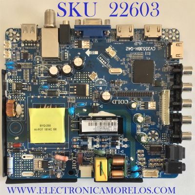 MAIN FUENTE PARA TV SUPERSONIC / CV3553BH-Q42 / 306010J553Q / PANEL CX315DLED / MODELO SC-3210 / MODELO 32''