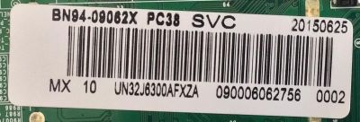 MAIN PARA TV SAMSUNG / BN94-09062X / BN41-02353B / BN97-09531X / PANEL CY-GH032CSLV1H / MODELO UN32J6300AFXZA TD01 - Imagen 4