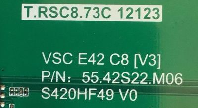 MAIN PARA TV VIEWSONIC / 55.42S22.M06 / T.RSC8.73C 12123 / 705-315-L72RA-M02NH / PANEL T320HVN01.2 / MODELO VT3200-L - Imagen 2