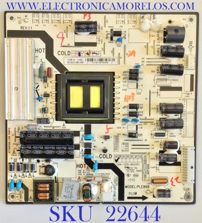 FUENTE DE PODER PARA TV VIEWSONIC / PLE48P-2A / PLE586B / 860-AS0-PLE48P2-260R / PANEL T320HVN01.2 / MODELO VT3200-L