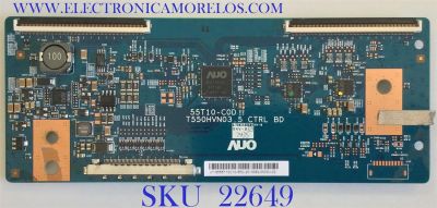 T-CON PARA  TV SCEPTRE / 55.55T10.C10 / 55T10-C0D / T550HVN03.5 / 5555T10C10 / PANEL HK550WLEDM-AH99H / MODELO E555BV