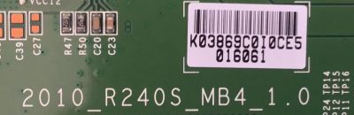T-CON PARA TV SAMSUNG / BN81-04160A / 2010_R240S_MB4_1.0 / 03869C / SUSTITUTAS LJ94-03623A / LJ94-03400M / BN81-04356A / LJ94-03472K / LJ94-03472J / MAS SUSTITUTAS EN DESCRIPCION / PANEL LTF460HQ01 / MODELO LN46C750R2FXZA SQ01 - Imagen 3