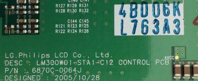 T-CON PARA MONITOR DELL / 6871L-0763A / 6870C-0064J / 763A / PANEL LM300W01 (ST)(A1) / MODELO 3007WFP - Imagen 2