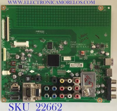 MAIN PARA TV ZENITH ELECTRONICS / EBT61713701 / EAX63728604(4) / RU10D00194/ PANEL PDP50T30010 / MODELO Z50PV220-UA