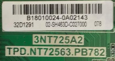 MAIN FUENTE PARA TV HKPRO  / B18010024 / TPD.NT72563.PB782 / 3NT725A2 / B18010024-0A02143 / 02-SH463D-C027000 / MODELOS  HKP32SM7 / 32D1291 / ESTA TARJETA ES CHINA  Y ES UTILIZADA EN DIFERENTES MARCAS Y MODELOS - Imagen 2