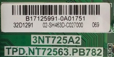 MAIN FUENTE PARA TV HKPRO  / B17125991 / TPD.NT72563.PB782 / 3NT725A / 02-SH463D-C027000 / MODELOS HKP32SM7 / 32D1291 / ESTA TARJETA ES CHINA Y ES UTILIZADA EN DIFERENTES MARCAS Y MODELOS  - Imagen 2