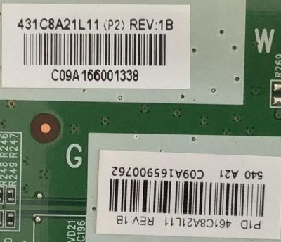 MAIN PARA TV TOSHIBA / NUMERO DE PÁRTE 431C8A21L11 / 461C8A21L11 / VTV-149627 REV.1A / VTV-149627 / PANEL ´S LC430DUX (SH)(A1) / K430WDR (3) AT3 / MODELO 43L310U - Imagen 2