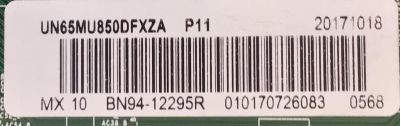 MAIN PARA TV SAMSUNG / SMART TV UHD 4K / BN94-12295R / BN41-02570B / BN97-13539H / PANEL CY-UM065FLLV8H / MODELOS UN65MU850DFXZA FC04 / UN65MU8500FXZA FC04 - Imagen 3