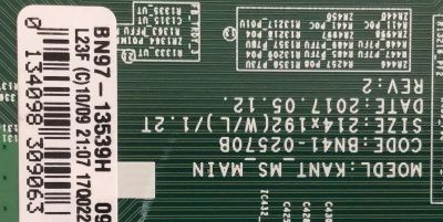 MAIN PARA TV SAMSUNG / SMART TV UHD 4K / BN94-12295R / BN41-02570B / BN97-13539H / PANEL CY-UM065FLLV8H / MODELOS UN65MU850DFXZA FC04 / UN65MU8500FXZA FC04 - Imagen 2