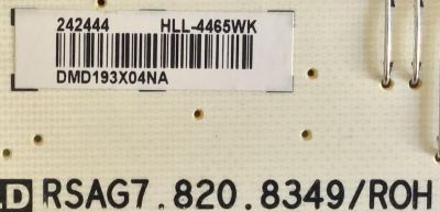 FUENTE DE PODER PARA TV HISENSE / SHARP / NUMERO DE PARTE 242444 / RSAG7.820.8349/ROH / HLL-4465WK / PANEL HD580S1U02-L1 / DISPLAY V580DJ4-QE1 REV.C2 / MODELOS LC-58Q7370U / 58R6E 58A6100UWR / 58RGE / 58R7E1 / 58R6000FM / 58H6500E / 58H6550E - Imagen 2