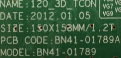 T-CON PARA TV SAMSUNG / BN95-00578A / BN41-01789A / BN97-06370A / PANEL LTJ460HW05-V / MODELO UN46ES6500FXZA TS01 - Imagen 2