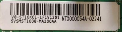 MAIN PARA TV TCL / V8-ST10K01-LF1V1291 / 40-MST10F-MAA2HG / SVSMST1008-MA200AA / PANEL T550QVN05.7 / MODELO 55S423LIAA /  55S425 - Imagen 2