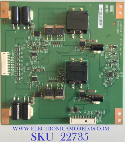LED DRIVER PARA TV INSIGNIA / 55.54T04.D03 / T420HF04 V0 / 42T15-D02 / 5554T04D03 / PANEL T546HW04 V.0 / MODELO NS-55E790A12