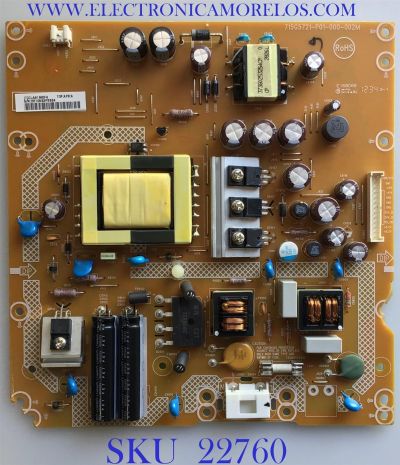 FUENTE DE PODER PARA TV INSIGNIA / ADTVCLA61MXF4 / 715G57521-P01-000-002M / (T)CLA61MXF4 / PANEL MT3151A05-2 VER.2.1 / MODELO NS-32E321A13