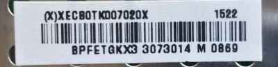 MAIN SHARP / XECB0TK007 / 715G7228-M01-000-004K / XECB0TK007020X / PANEL TPT500J1-HVN07.U REV:S600B / MODELO LC-50LB371U  - Imagen 2