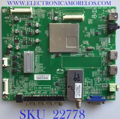 MAIN PARA TV INSIGNIA / 756TXCCB01K088 / 715G5451-M01-000-004X / (T)TXCCB01K0880000TOP / PANEL TPT-390J1-L01 REV:C1E / MODELO NS-39D240A13 FBUC9YA