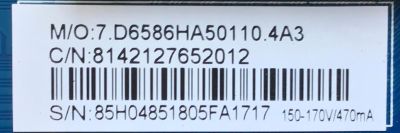 MAIN FUENTE PARA TV ELEMENT / T201804150A / CV6586H-A50 / 8142127652012 / W18055-ZX - Imagen 3