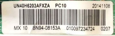 MAIN PARA TV SAMSUNG / BN94-08153A / BN41-02245A / BN97-08808A / PANEL CY-DF400CSLV3H / MODELO UN40H6203AFXZA UF04 - Imagen 2