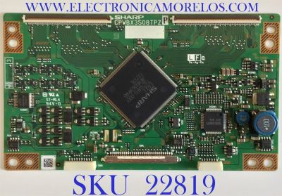 T-CON PARA TV SHARP / CPWBX3508TPZP / CPWBX3508TPZ / PANEL LK315T3LZ4BX / LK315T3LZ50Z / MODELOS LC-32D42U / LC-32D43U / LC-32D504 / LC-32D50U