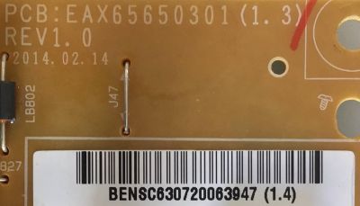 FUENTE DE PODER PARA TV LG / EAY63072006 / EAX65650301 (1.3) / 63072006 / LGP474950-14PL2-1T / MODELOS 47LS55A-5BB AUSKLJM / 47LS35A-5BC AUSKLH / 47LS35A-5BC AUSKLJM - Imagen 2
