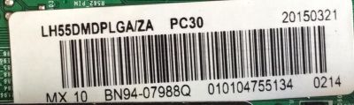 MAIN PARA TV SAMSUNG / BN94-07988Q / BN41-02186B / BN97-08315G / PANEL LSI550HJ02-V / MODELO LH55DMDPLGA/ZA TS02 - Imagen 2