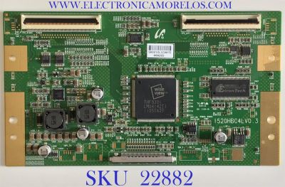 T-CON PARA TV SAMSUNG / LJ94-02212L / I520HBC4LV0.3 / 02212L / PANEL LTI520HB01-V05 / MODELO LH52BPULBC/ZA