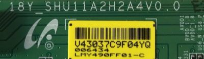 T-CON PARA TV SONY / LJ94-43037C / 18Y_SHU11A2H2A4V0.0 / 43037C / PANEL YD8S005DND01B / MODELO XBR-49X900F - Imagen 2