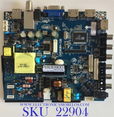 MAIN FUENTE PARA TV POLAROID / 68H1590 / CV3393BH-C32 / 10011829 / 100841276H / 200-393-1163H / CV3393BH-C32-11-H2 / MODELO 32GSD3000FA / ESTA TARJETA ES CHINA Y ES UTILIZADA EN DIFERENTES MARCAS Y MODELOS / ENTRAR A DESCRIPCIÓN DEL PRODUCTO